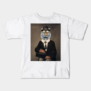 Tiger in a Bowler Kids T-Shirt